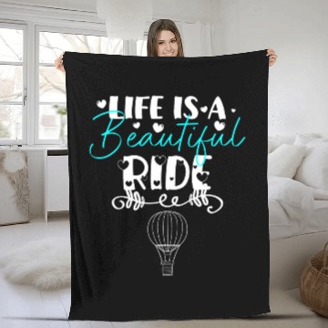 Discover Hot Air Balloon Company Fire Adventure Fleece Blankets