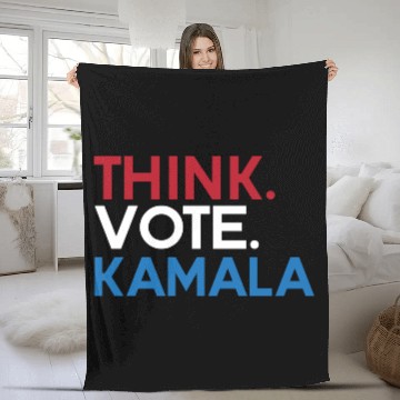 Discover Kamala Harris 2024 for President Vote Tim Walz Fleece Blankets