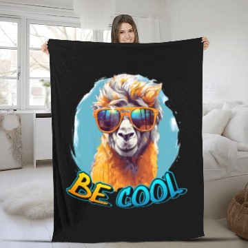Discover Be Cool, Be Llama-Men's and Women's Fleece Blankets