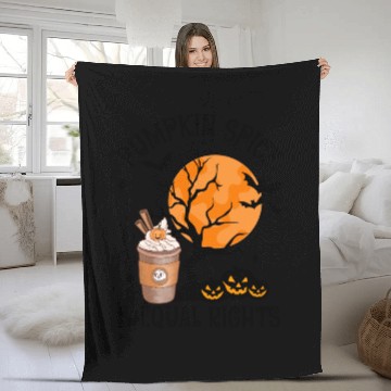 Discover Pumpkin Spice and Equal Rights Halloween Fleece Blankets