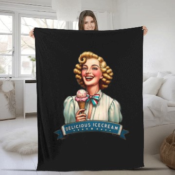 Discover Ice-cream Fleece Blankets