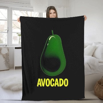 Discover Avocado food art vegan design 10 Fleece Blankets