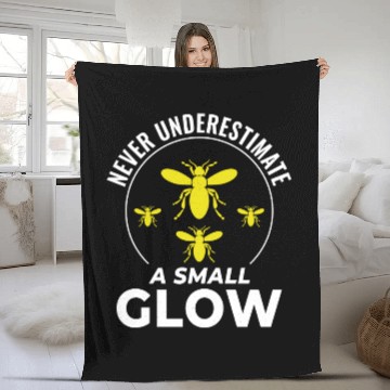 Discover Fireflies Firefly Lightning Bug Insect Collector Fleece Blankets