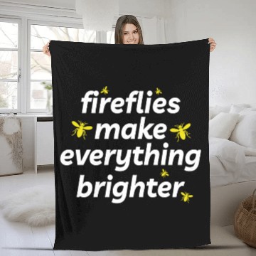 Discover Fireflies Firefly Lightning Bug Insect Collector Fleece Blankets