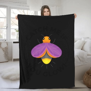 Discover Fireflies Firefly Lightning Bug Insect Collector Fleece Blankets