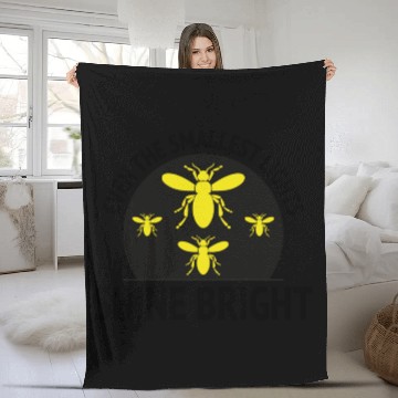 Discover Fireflies Firefly Lightning Bug Insect Collector Fleece Blankets