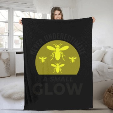 Discover Fireflies Firefly Lightning Bug Insect Collector Fleece Blankets