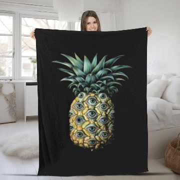 Discover Weirdcore Aesthetic Pineapple Eyes Human Eyeball S Fleece Blankets