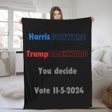 Discover Harris vs Trump Fleece Blankets