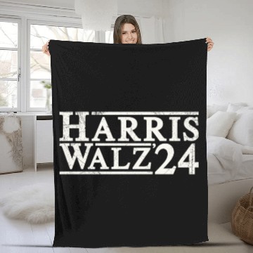 Discover Kamala Harris 2024 for President Vote Tim Walz Fleece Blankets