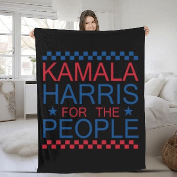 Discover Kamala Harris 2024 for President Vote Tim Walz Fleece Blankets
