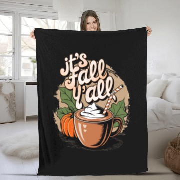 Discover Pumpkin spice latte Fleece Blankets