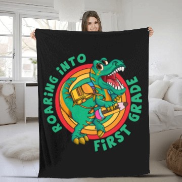 Discover 1st With Dinosaur rainbow Back To School Fleece Blankets