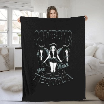 Discover Cowboys and Tequila - Cowgirl Fleece Blankets