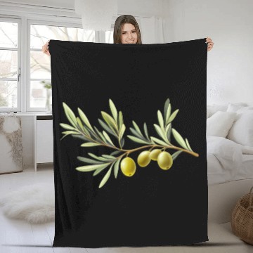 Discover Olive Branch Fleece Blankets