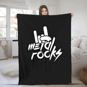 Discover Heavy metal rocks graffiti spray drop hand gesture Fleece Blankets