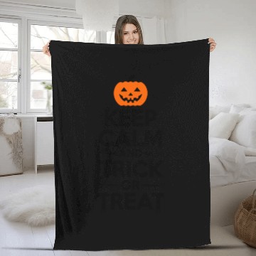 Discover Keep Calm and Trick or Treat - Halloween Fleece Blankets