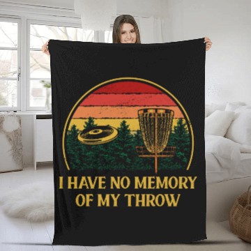 Discover No Memory of My Throw Disc Golf Dad Jokes Golfer P Fleece Blankets
