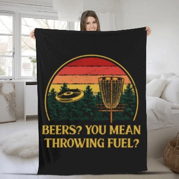 Discover You Mean Throwing Fuel Disc Golf Funny Golfer Humo Fleece Blankets