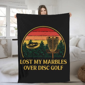 Discover Lost My Marbles Over Disc Golf Sports Golfer Games Fleece Blankets