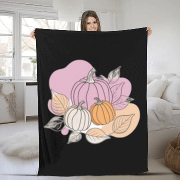 Discover Vegetable -Pumpkin Fleece Blankets