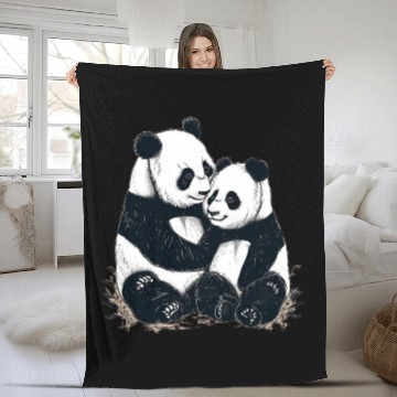 Discover Adorable panda Fleece Blankets