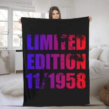 Discover 66th birthday Limited Edition 11/1958 Fleece Blankets