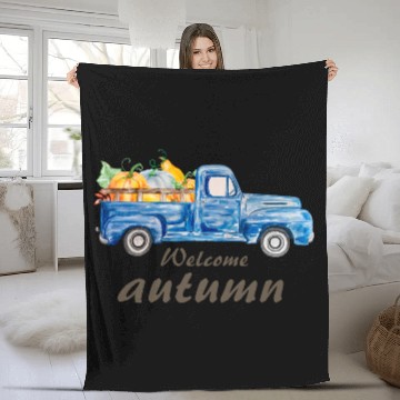 Discover Welcome autumn Fleece Blankets