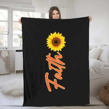 Discover Sunflower Faith Fleece Blankets