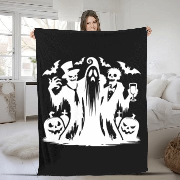 Discover Fun Children's Halloween Pumpkin Party With Zombie Fleece Blankets