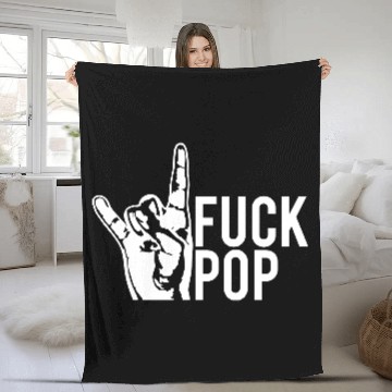 Discover Fuck pop charts music heavy metal fun hand gesture Fleece Blankets
