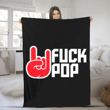 Discover Fuck pop charts music heavy metal fun hand gesture Fleece Blankets