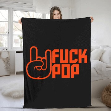 Discover Fuck pop charts music heavy metal fun hand gesture Fleece Blankets