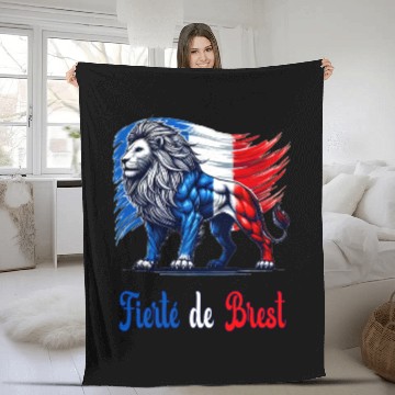 Discover The proud Brest flag design Fleece Blankets