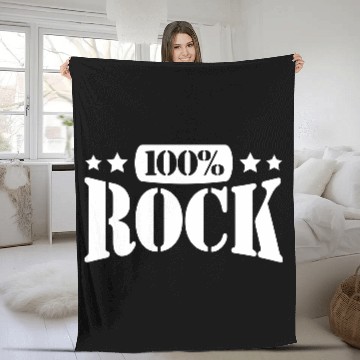 Discover 100 % Percent Rock Heavy Metal Music Text Logo Fleece Blankets