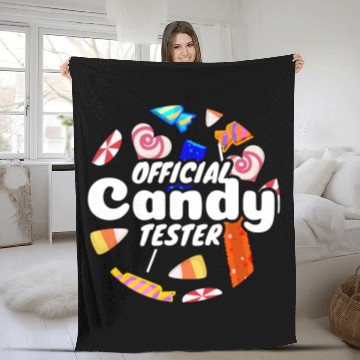 Discover Candy Tester Fruit Gum Candy Candy Fleece Blankets