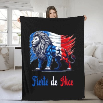 Discover The pride of Nice flag design Fleece Blankets