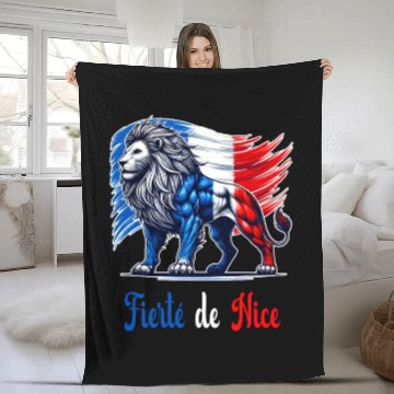Discover The pride of Nice flag design Fleece Blankets