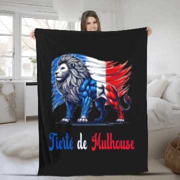 Discover The pride of Mulhouse flag design Fleece Blankets