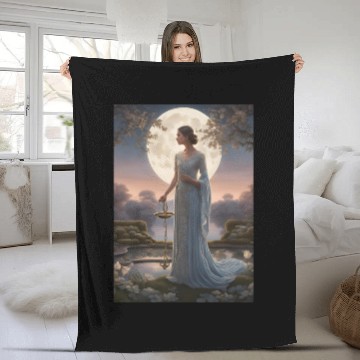 Discover Libra Elegance: Symbol of Balance and Harmony Fleece Blankets