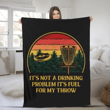 Discover Its Fuel For My Throw Disc Golf Beer Lover Golfer Fleece Blankets