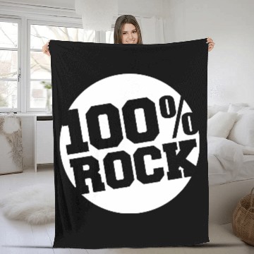 Discover 100 % Percent Rock Heavy Metal Music Text Logo Fleece Blankets