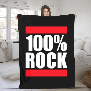 Discover 100 % Percent Rock Heavy Metal Music Text Logo Fleece Blankets