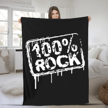 Discover 100 % Percent Rock Music Graffiti Drops Text Stamp Fleece Blankets