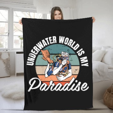 Discover Underwater World Is My Paradise Fleece Blankets