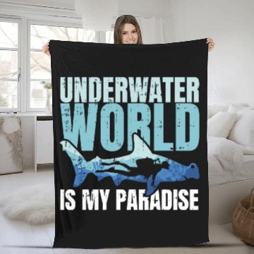 Discover Underwater World Is My Paradise Fleece Blankets