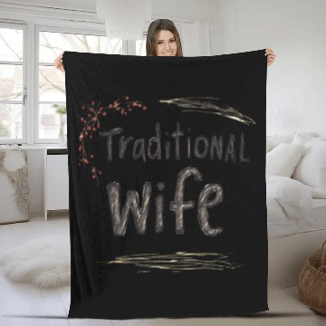Discover traditional wife Fleece Blankets