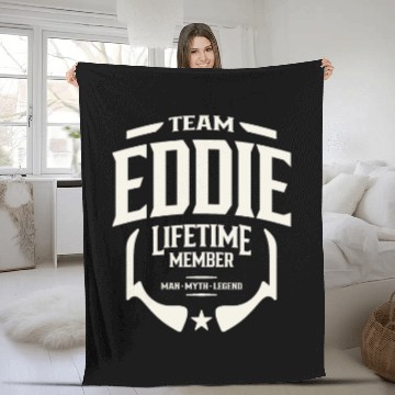 Discover Team Eddie Lifetime Member Funny Name Eddie Fleece Blankets