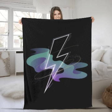 Discover Electric Aurora: Lightning Meets Northern Lights Fleece Blankets