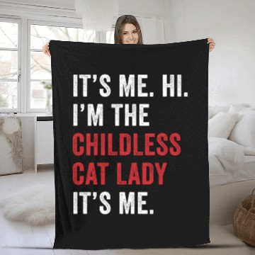 Discover It's Me Hi Im The Childless Cat Lady Kamala Harris Fleece Blankets